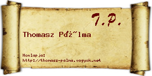 Thomasz Pálma névjegykártya